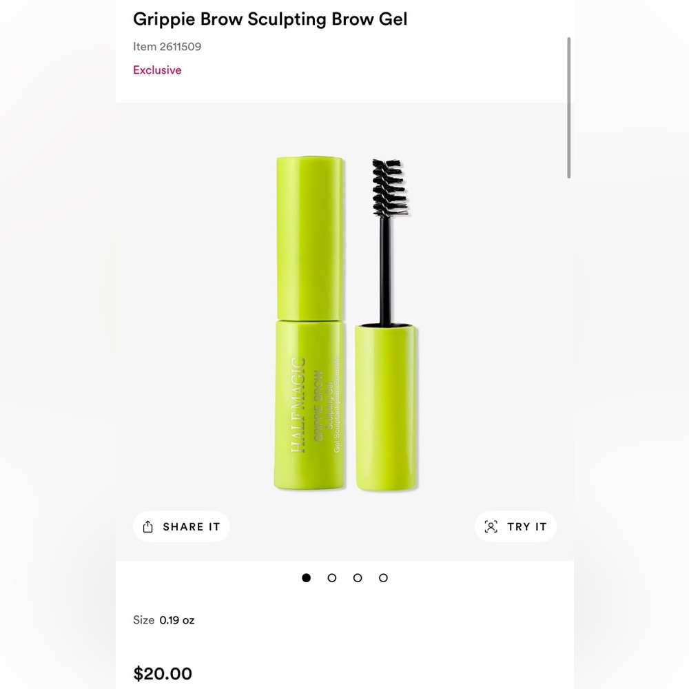 Grippie Brow Sculpting Gel - half magic